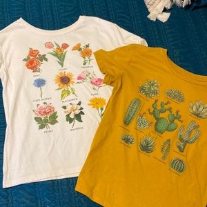 2 Super cute tees both only worn a handful of times in super good condition